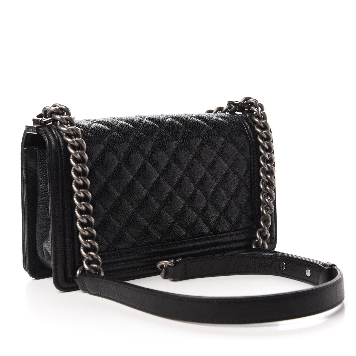 Chanel Caviar Quilted Medium Boy Flap Black 3 of 10