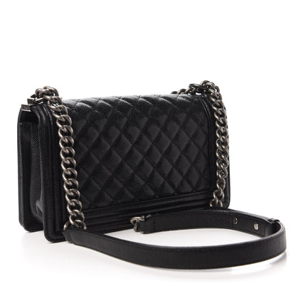 Chanel Caviar Quilted Medium Boy Flap Black 3 of 10