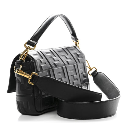 Fendi Nappa FF 1974 Embossed Baguette Black 3 of 11