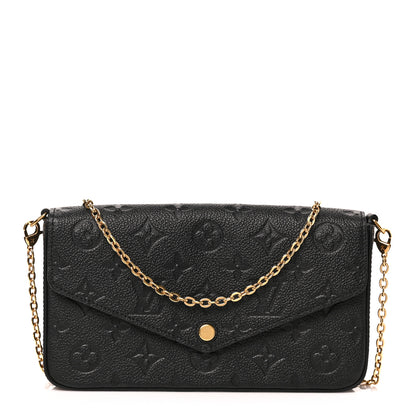 Louis Vuitton Empreinte Pochette Felicie Chain Wallet Black 2 of 8