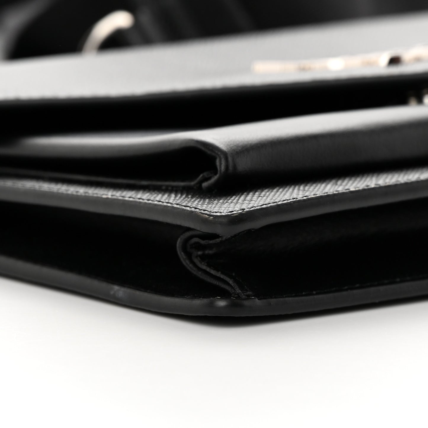 Saffiano City Calf Mini Envelope Bag Black