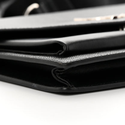Prada Saffiano City Calf Mini Envelope Bag Black 10 of 14