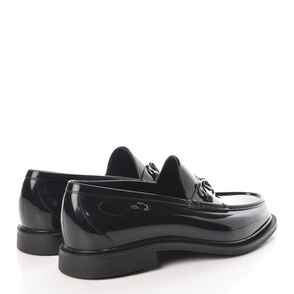 Gucci Rubber Mens Horsebit Moccasin Loafers 6 Black 4 of 8