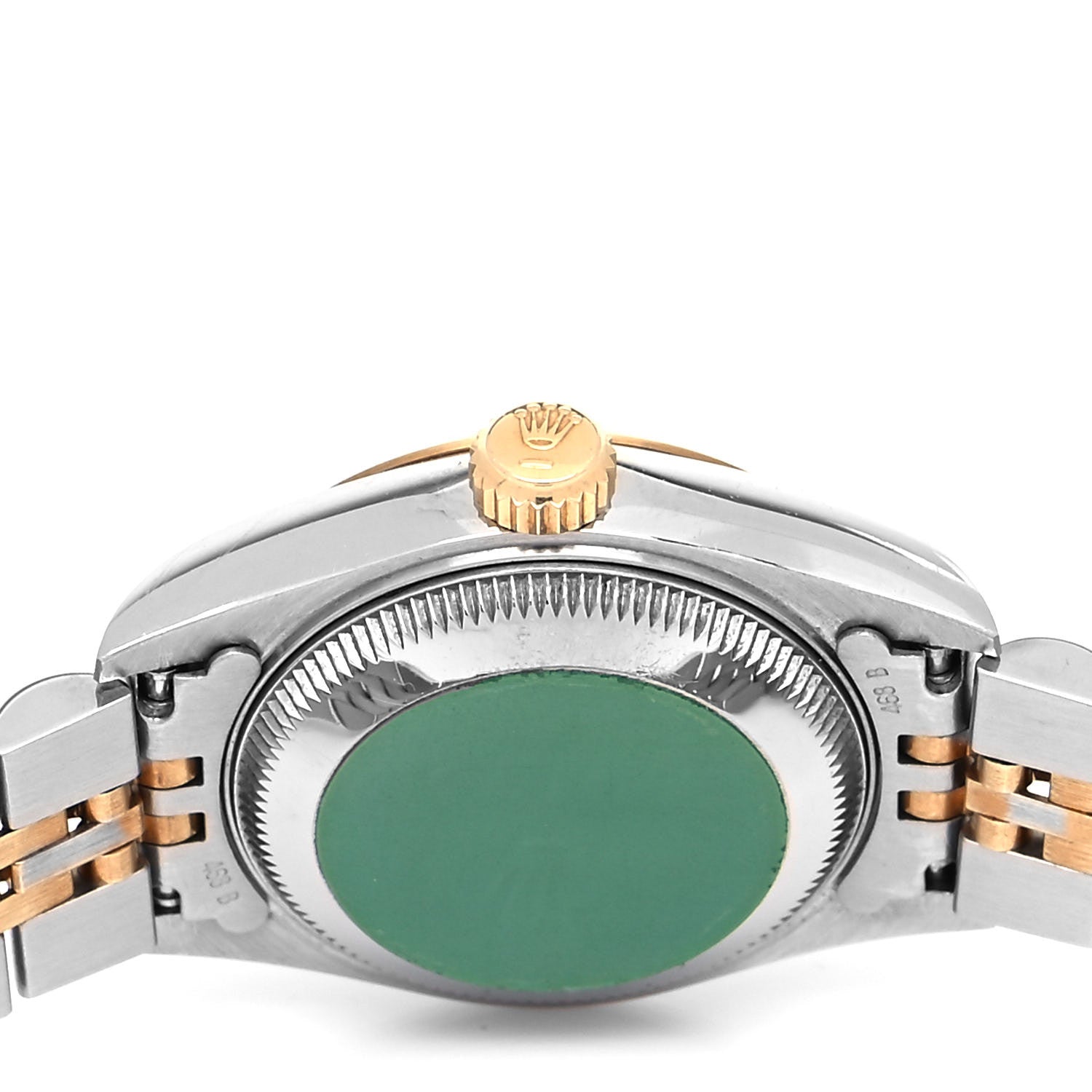 Rolex Stainless Steel 18K Yellow Gold Diamond 26mm Oyster Perpetual Datejust Watch Black 69173 4 of 4