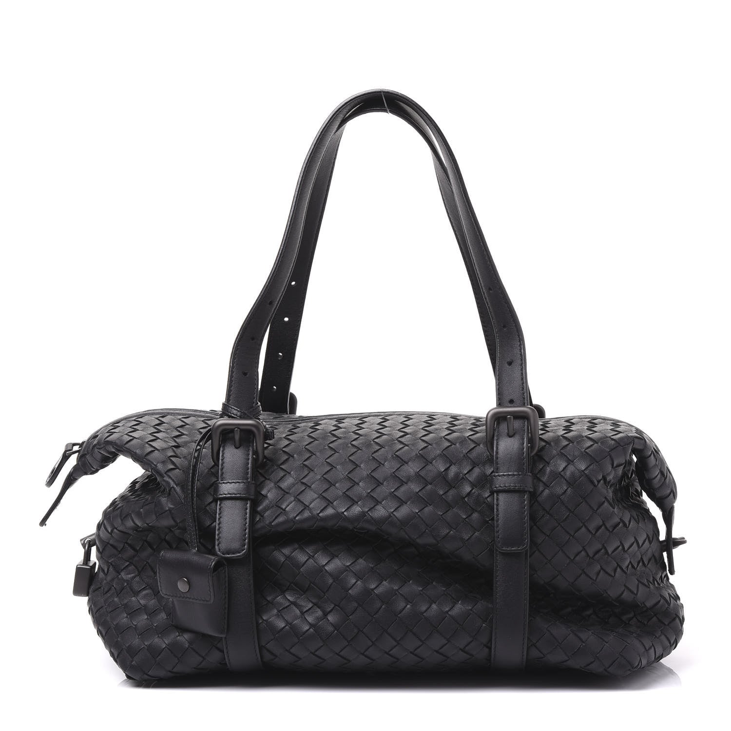 Bottega Veneta Nappa Intrecciato Montaigne Rings Satchel Black 1 of 12
