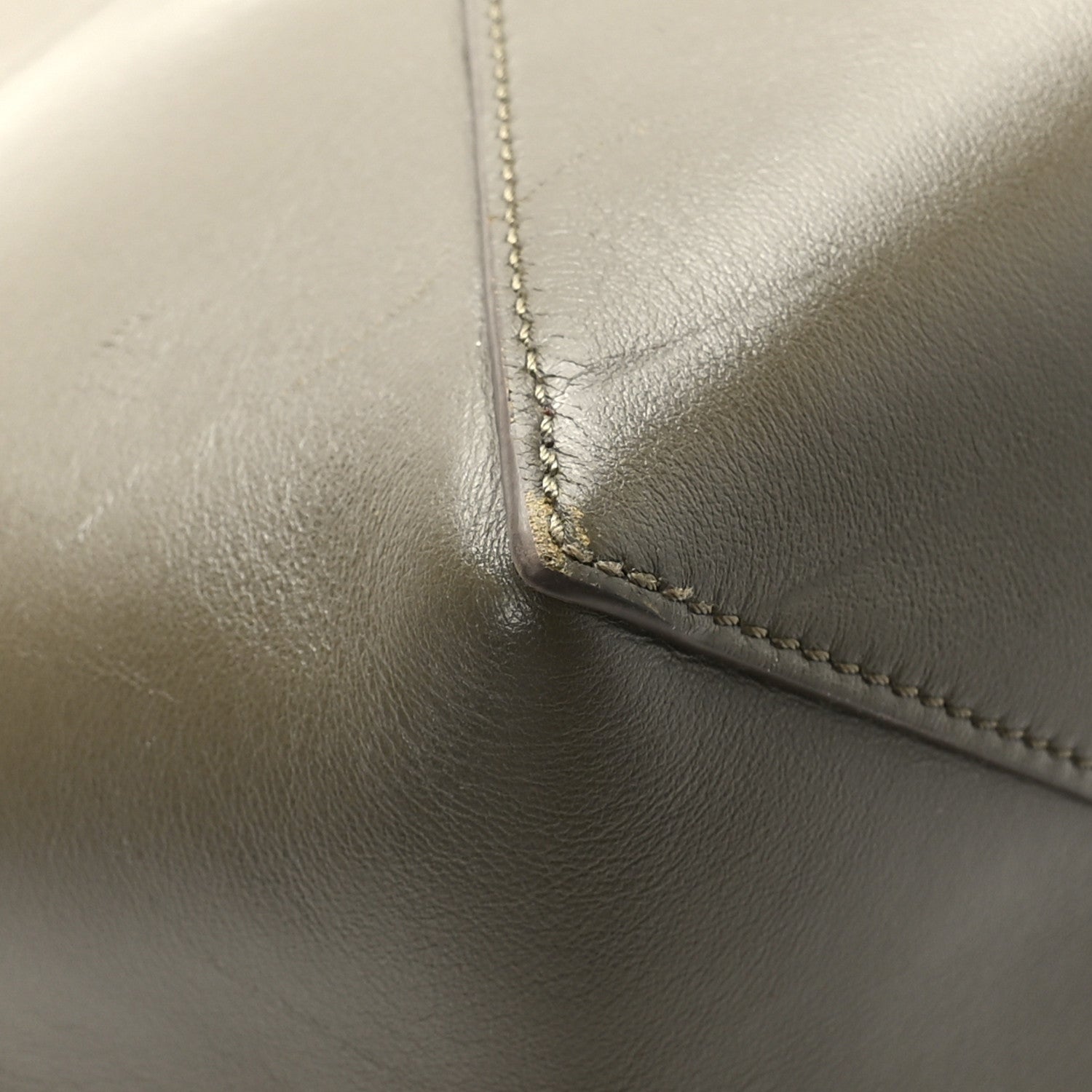 Loewe Shiny Calfskin Medium Puzzle Fold Tote Dark Khaki Green 7 of 12