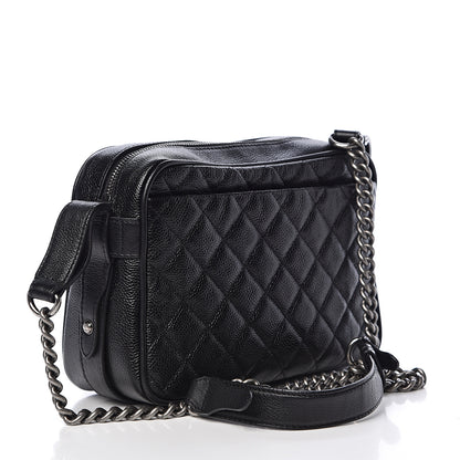 Chanel Caviar Quilted Medium Business Trip Camera Bag Black 3 of 13
