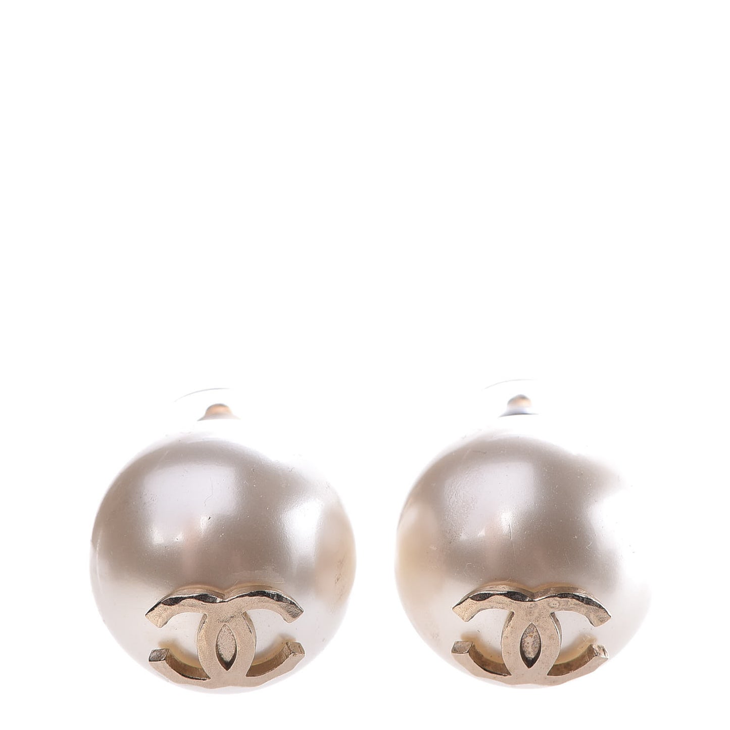 Pearl CC Large Earrings Gold