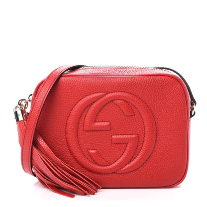 Gucci Pebbled Calfskin Small Soho Disco Bag Vibrant Red 1 of 11