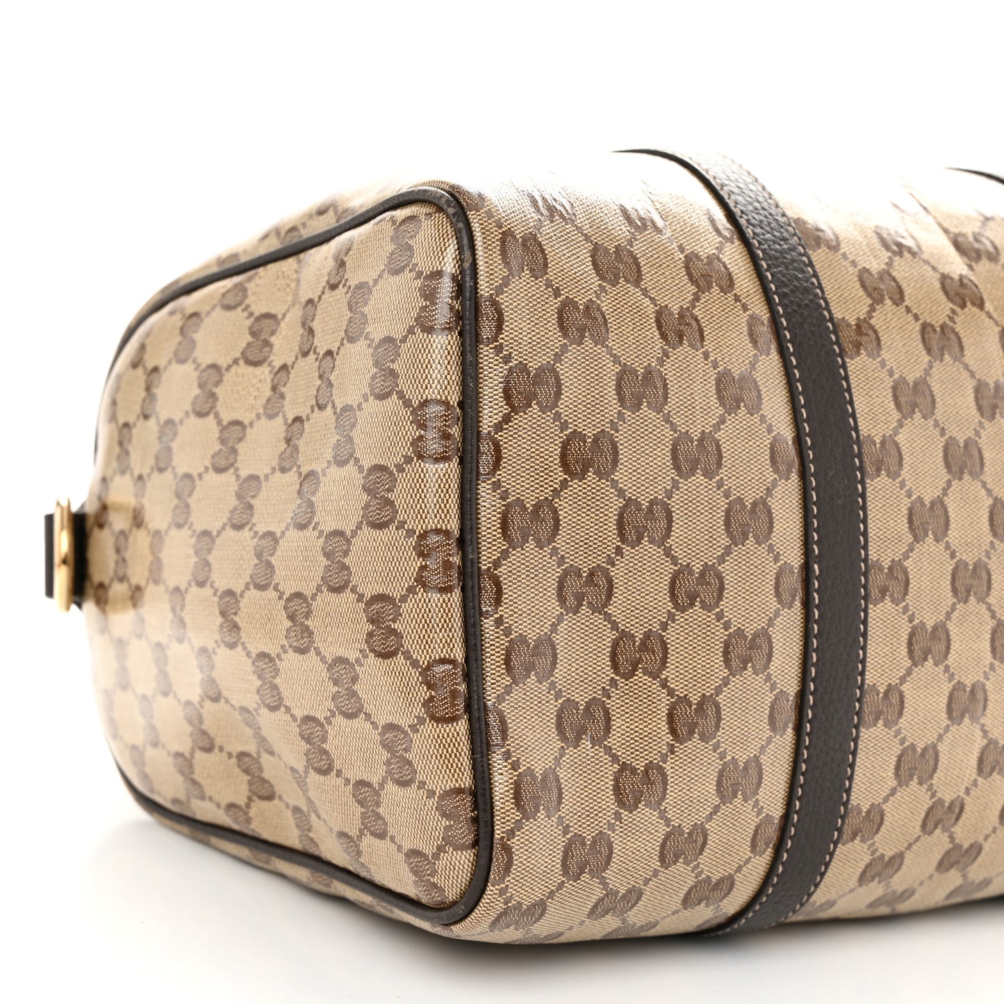 Crystal Monogram Medium Joy Boston Dark Brown
