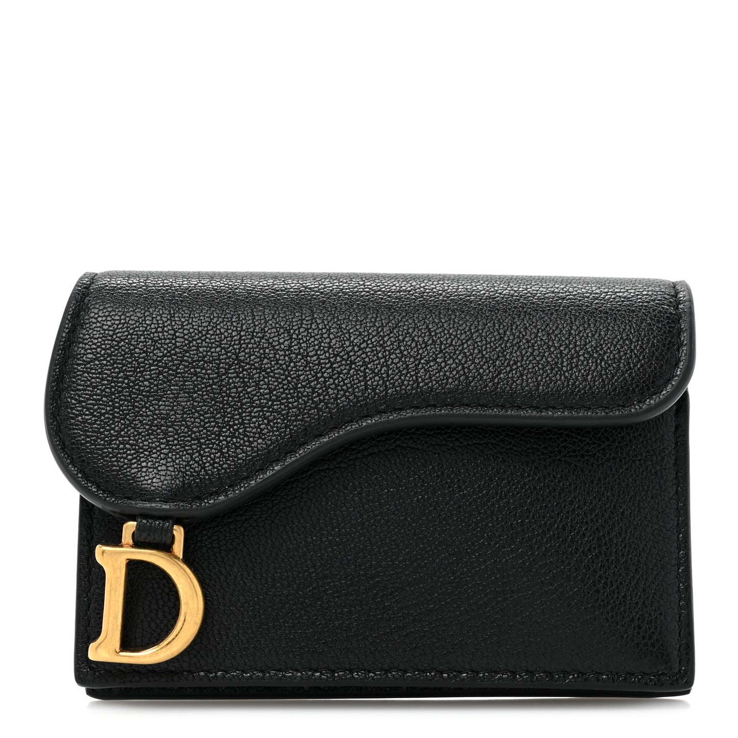 Goatskin Saddle Card Holder Black