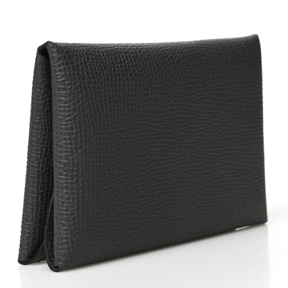 Hermes Epsom Calvi Duo Card Case Gris Meyer 3 of 8