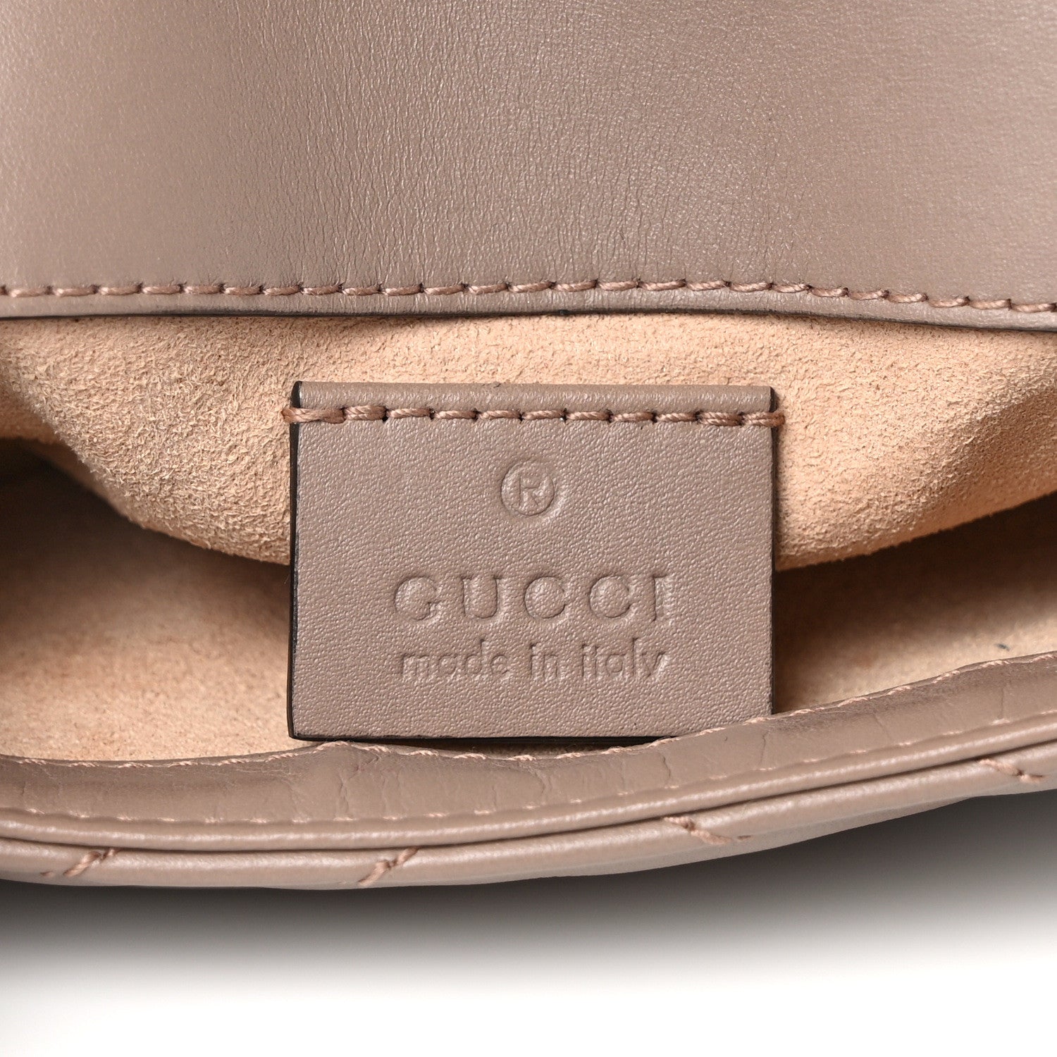 Gucci Calfskin Matelasse Super Mini GG Marmont Shoulder Bag Porcelain Rose 7 of 12