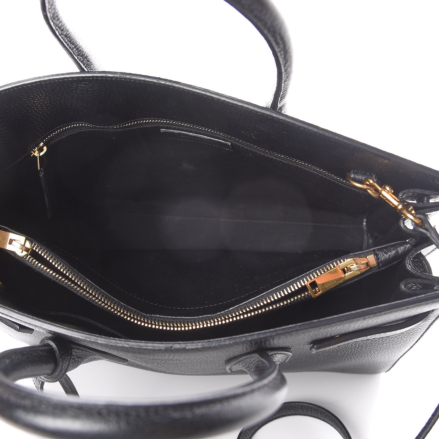 Saint Laurent Grained Calfskin Small Sac De Jour Black 4 of 8