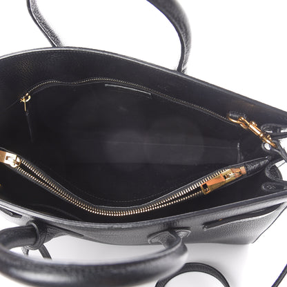 Saint Laurent Grained Calfskin Small Sac De Jour Black 4 of 8