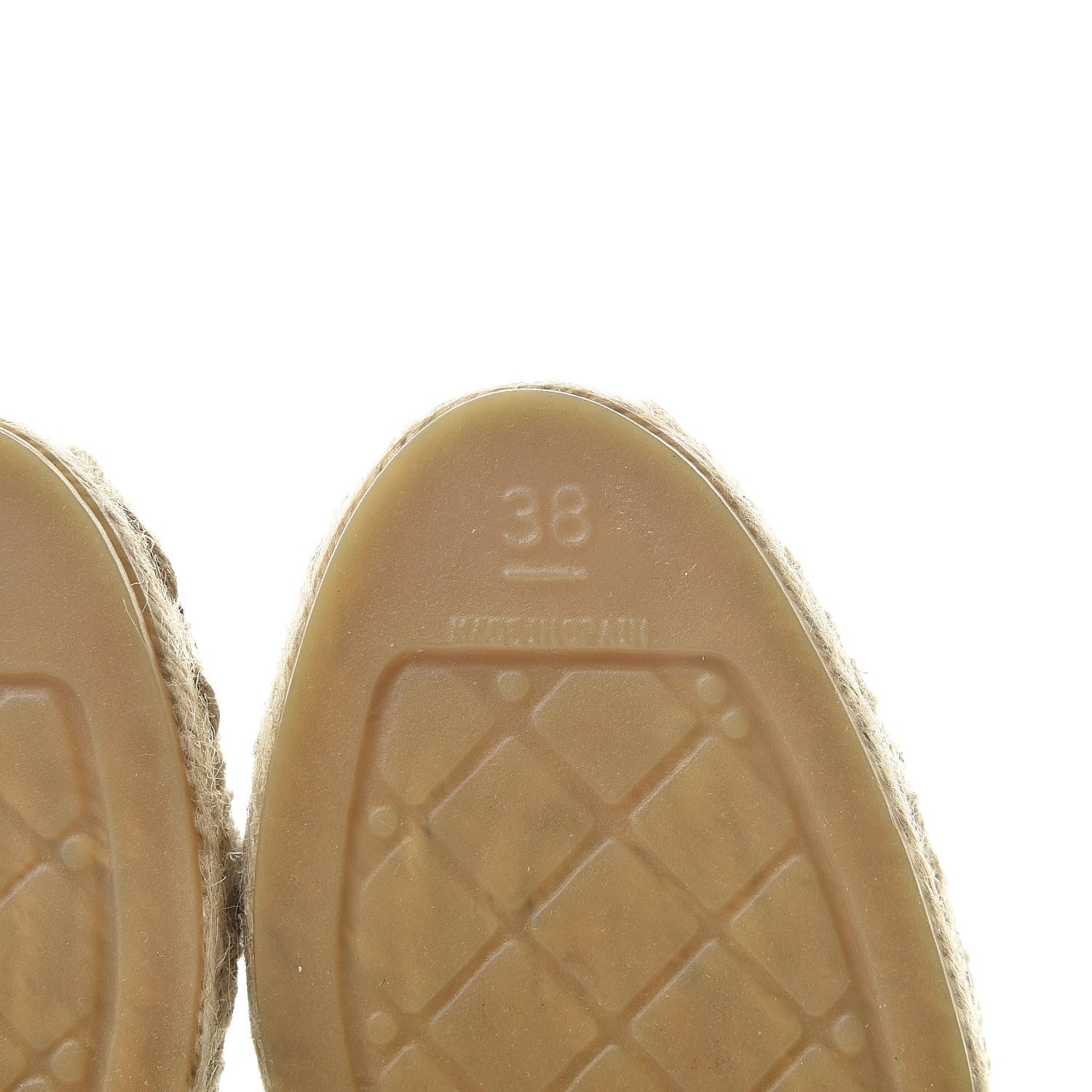 Chanel Linen CC Espadrilles 38 Beige Black 6 of 11