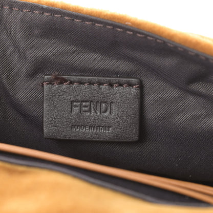 Fendi Velvet FF Embossed Hip Belt Baguette Bag Caramel 6 of 11