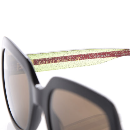 Gucci Oversize Square Web GG 0036S Sunglasses Black 5 of 7