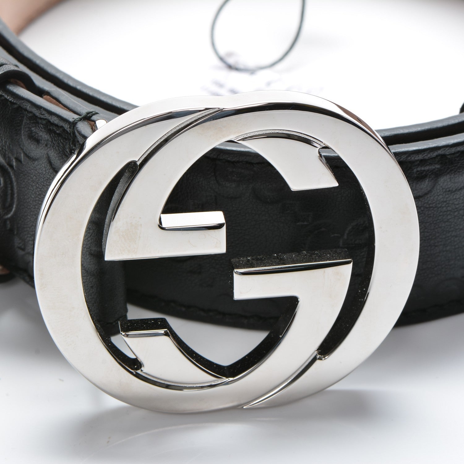 Gucci Guccissima Interlocking G Belt 110 44 Black 3 of 8