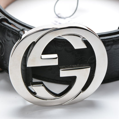 Gucci Guccissima Interlocking G Belt 110 44 Black 3 of 8