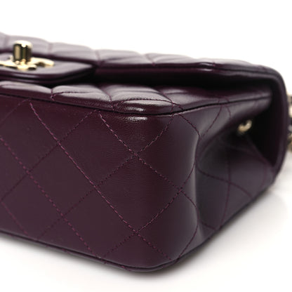 Chanel Lambskin Quilted Mini Rectangular Flap Burgundy 10 of 11