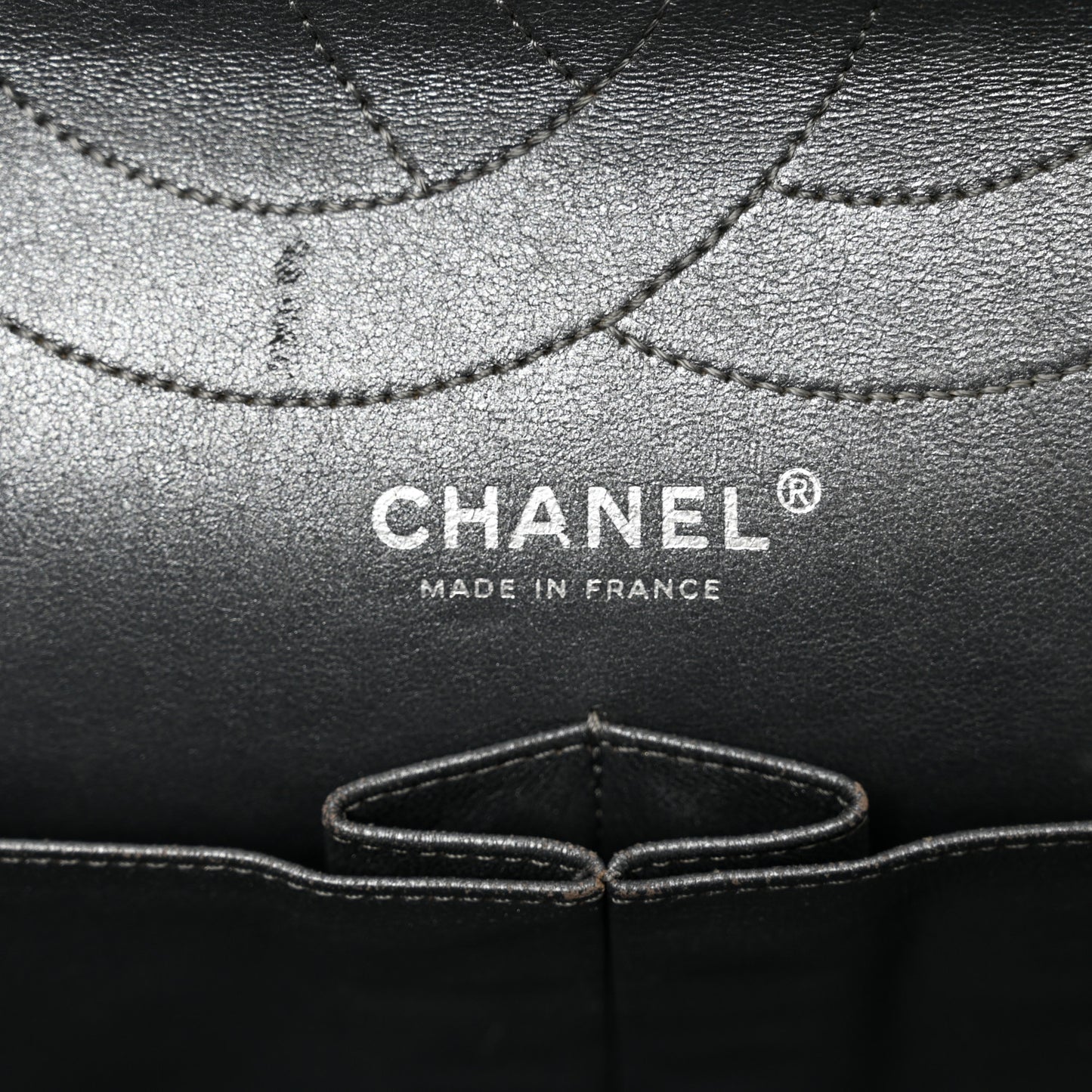 Metallic Aged Calfskin Quilted 2.55 Reissue 227 Flap Dark Silver