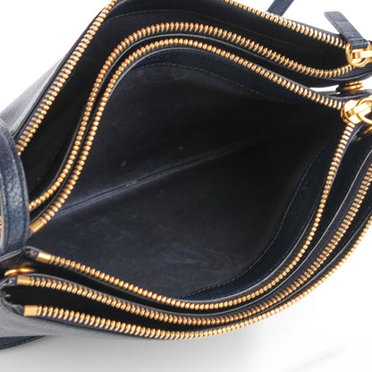Celine Goatskin Large Trio Crossbody Dark Blue 5 of 8