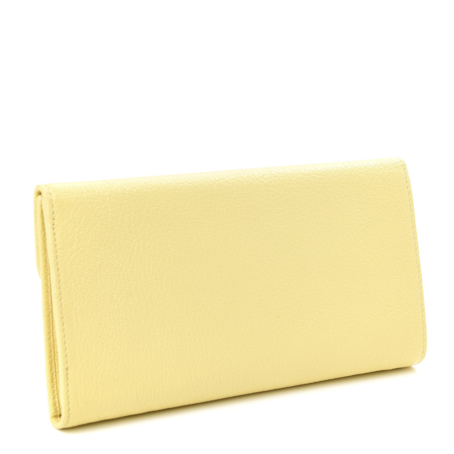 Goatskin Madras Continental Wallet Light Yellow