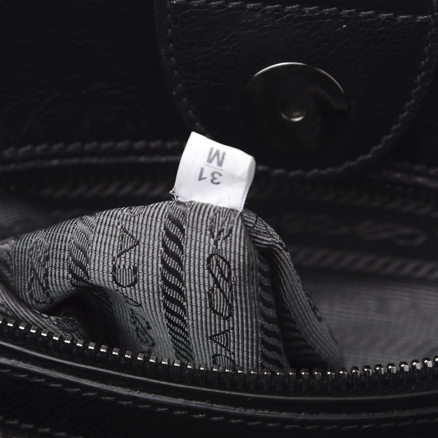 Prada Glace Calfskin Tote Bag Baltico Black 7 of 14