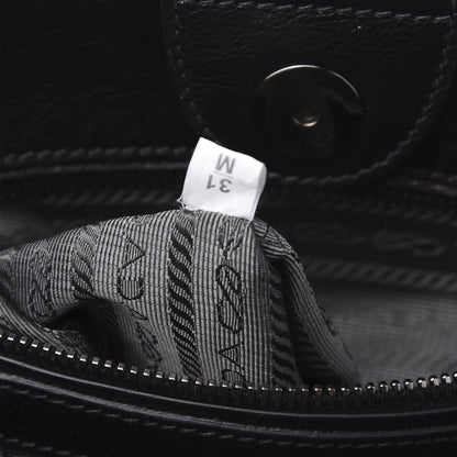 Prada Glace Calfskin Tote Bag Baltico Black 7 of 14