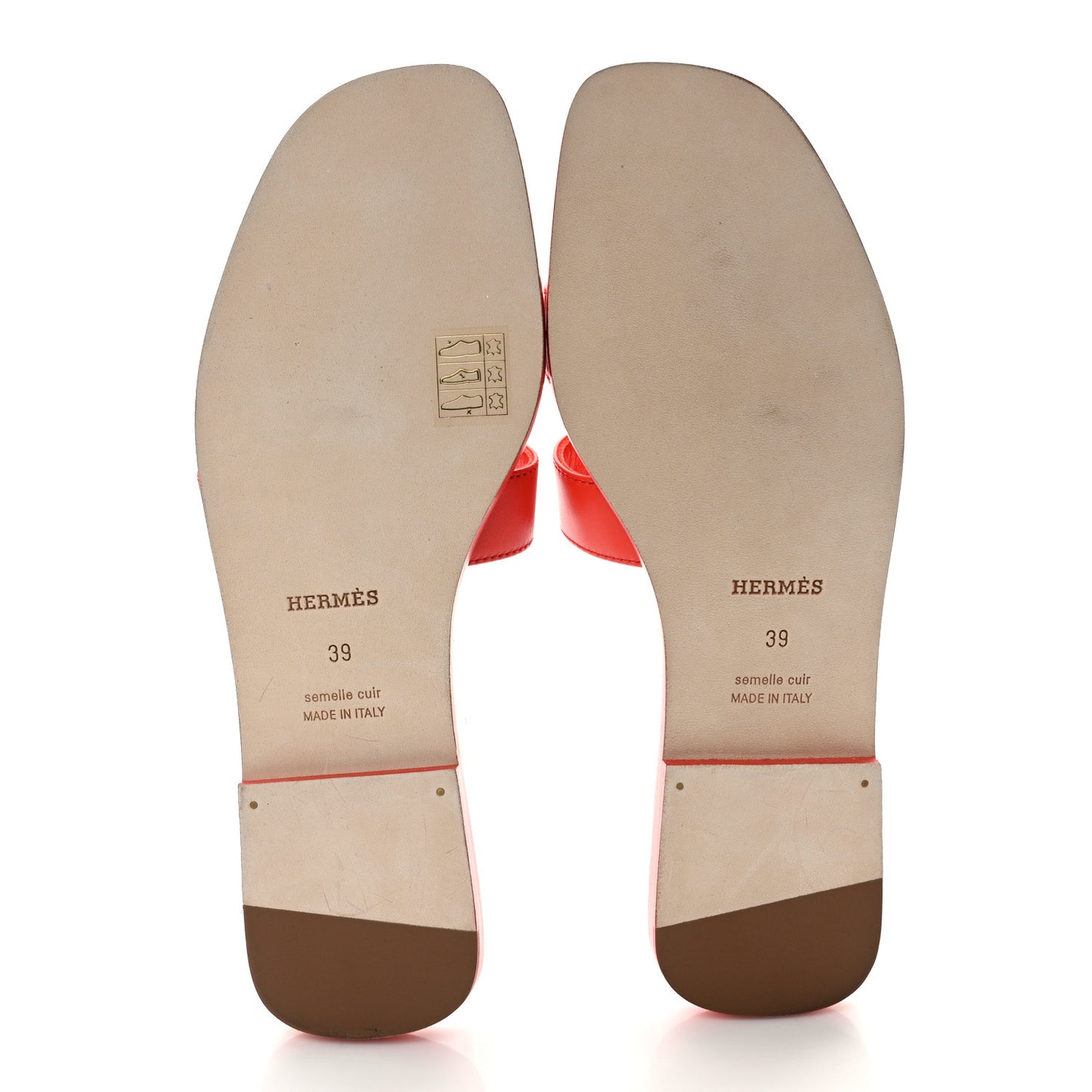 Box Calfskin Oran Sandals 39 Rouge Jaipur