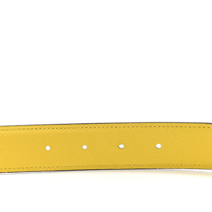 Hermes Epsom PVD Plated 38mm Tonight Belt 90 Lime Chocolate 4 of 4