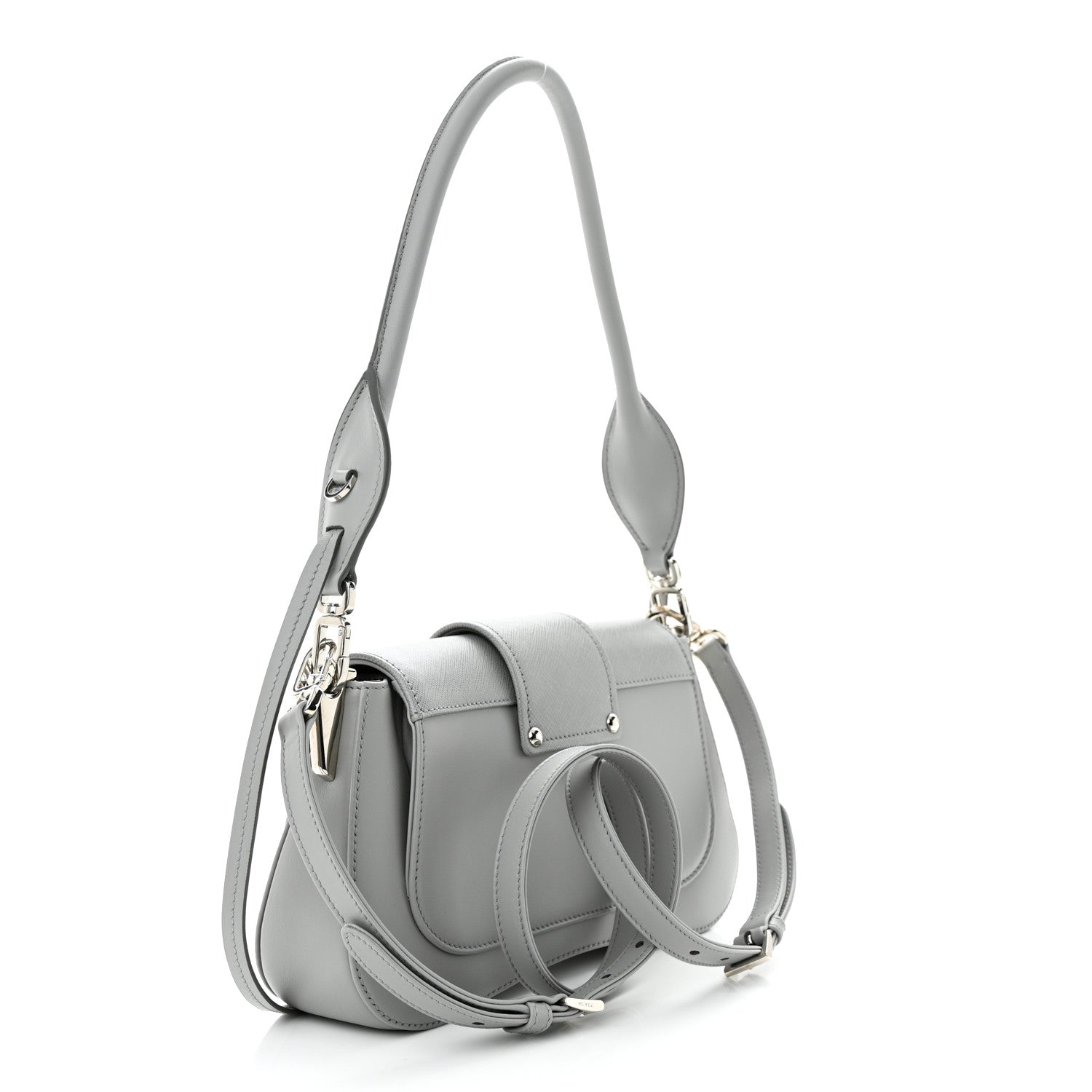 Prada City Calfskin Saffiano Mini Sidonie Shoulder Bag Marmo 3 of 12