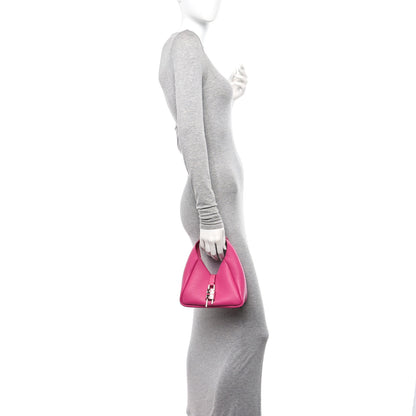 Givenchy Grained Calfskin Mini G-Lock Hobo Neon Pink 2 of 9