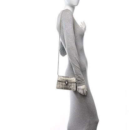 Bulgari Metallic Karung Serpenti Forever Crossbody White Agate 2 of 11