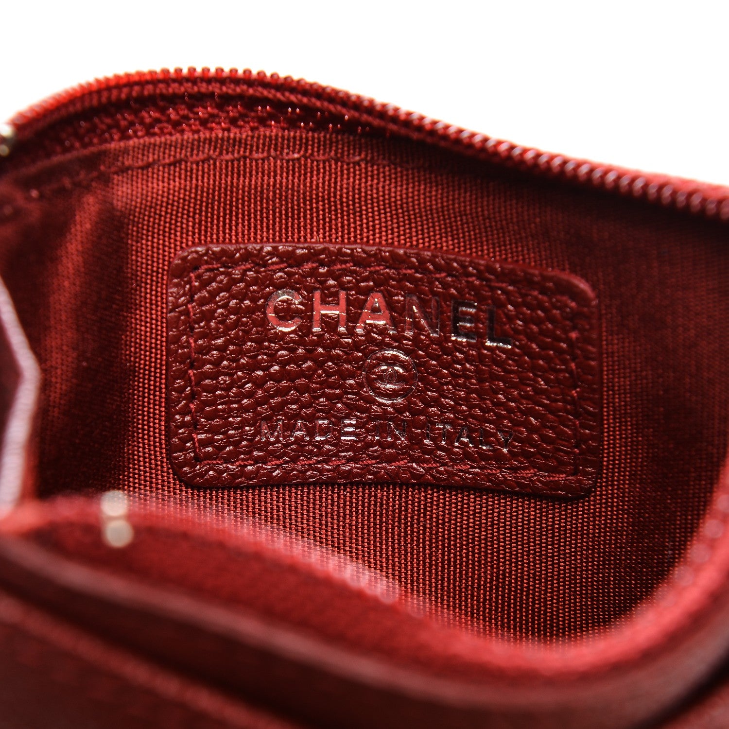Chanel Caviar CC Zip Card Holder Red 6 of 7