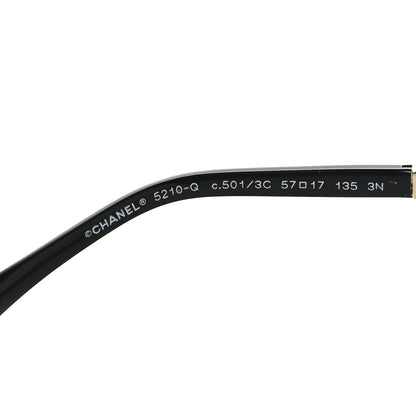 Chanel Lambskin Square Chain Sunglasses 5210-Q Black 5 of 7