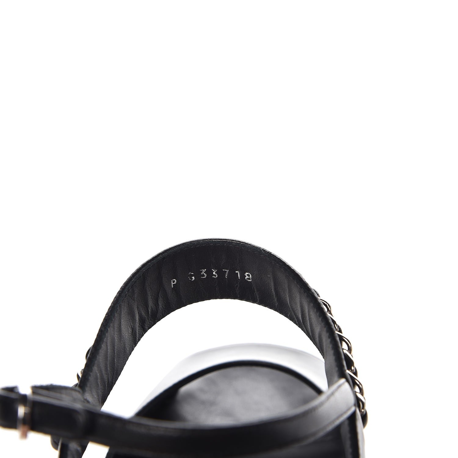 Chanel Lambskin CC Chain Sandals 39 Black 8 of 9