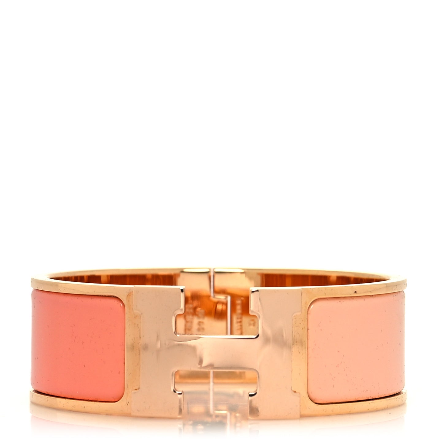 Enamel Wide Clic Clac H Bracelet PM Rose Florida Rose Petale