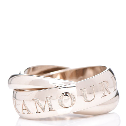 Cartier 18K White Gold 98 Xmas Limited Trinity Ring 49 4.75 8 of 11