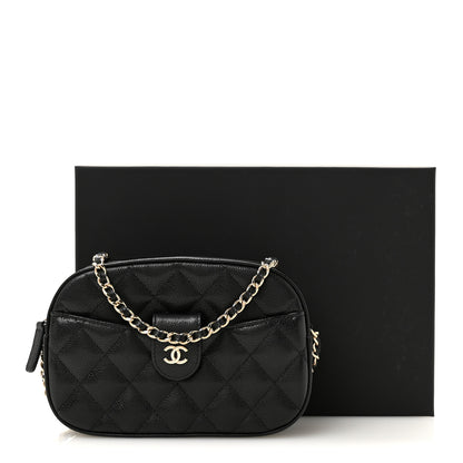 Chanel Caviar Quilted Chain Camera Bag Black 11 of 11