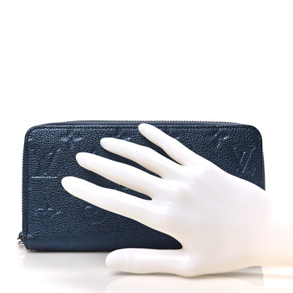 Louis Vuitton Metallic Empreinte Monogram Zippy Wallet Navy Nacre 2 of 6