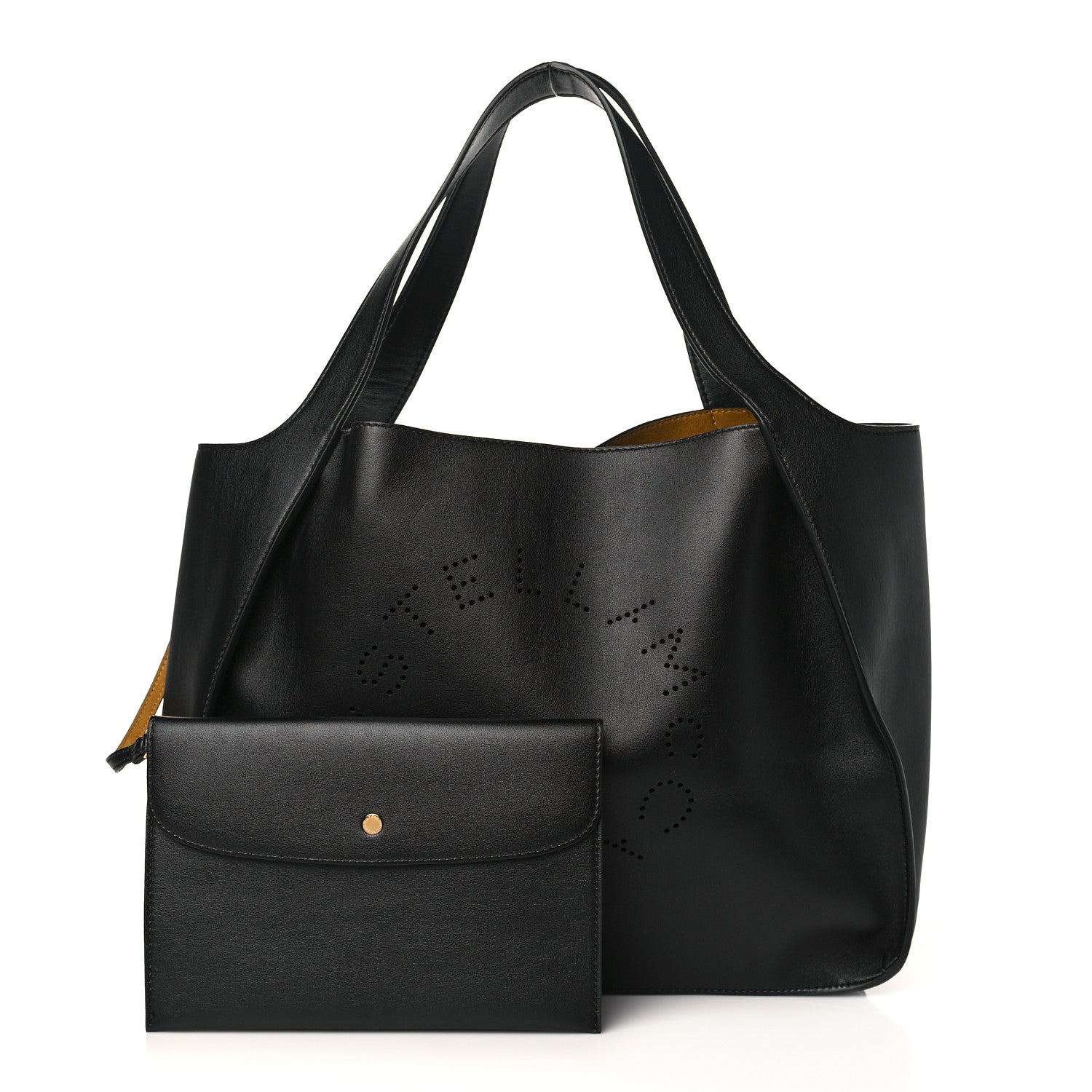 Stella McCartney Eco Alter Nappa East West Perforated Tote Black 1 of 9