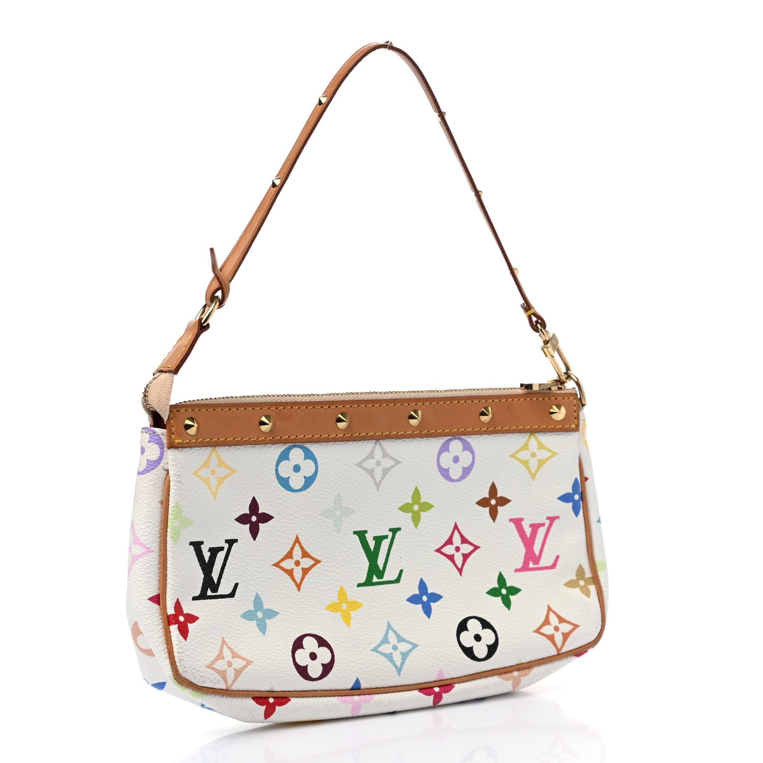Louis Vuitton Monogram Multicolor Pochette Accessories White 2 of 15