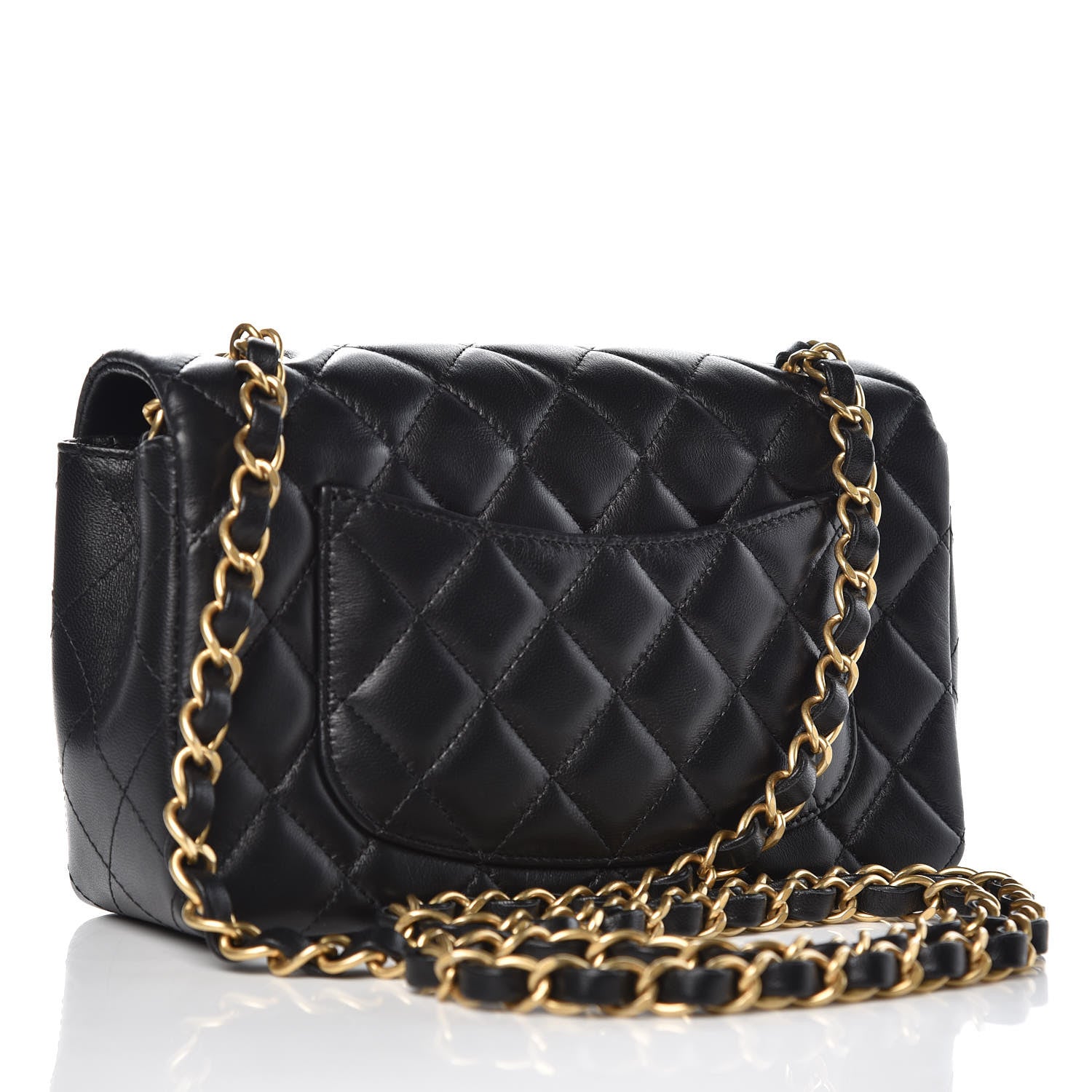 Chanel Lambskin Quilted Mini Rectangular Flap Black 4 of 9