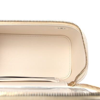 Chanel Caviar Quilted Small Vanity Case With Chain White 5 of 11