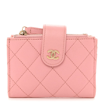 Chanel Caviar Quilted Compact Zipped Pocket Wallet Pink 1 of 7