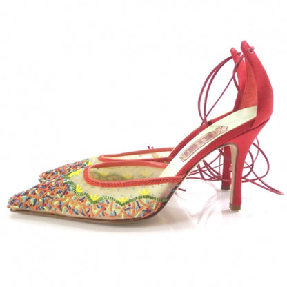 FASHIONPHILE RENECAOVILLASatinBeadedHeels39 2 of 7