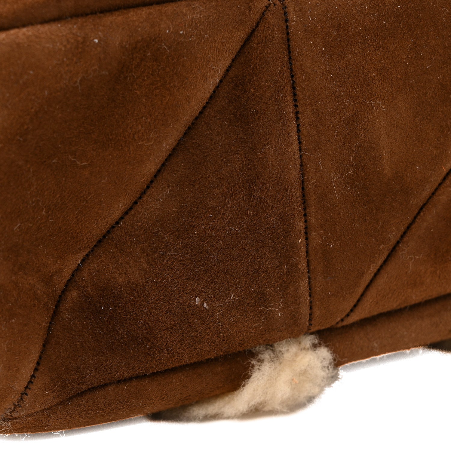 Saint Laurent Suede Shearling Patchwork Monogram Medium Jamie Brown Beige 10 of 11