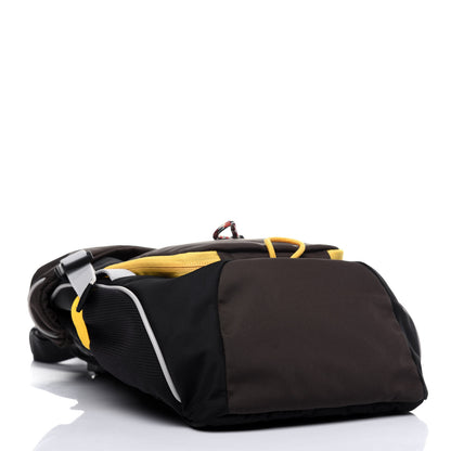 Burberry Nylon Medium Leo Sling Bag Black Yellow Grey 4 of 13